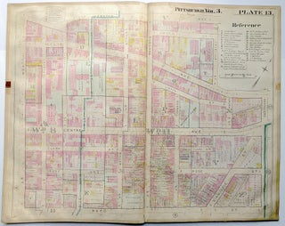 Item #H8958 1900 linen-backed 28 x 22" map: Pittsburgh Hill Dist., Crawford, Wylie, Centre