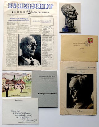 Group of letters, notes, publications, inscribed by Hesse to Richard Hoffman