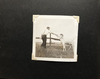 Late '40s photo album Catholic Priest, Pittsburgh, visiting farm, beach, greenhouse