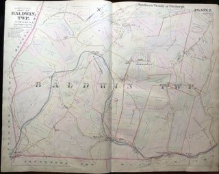 Item #H9045 1896 Pittsburgh Plat Map 29 x 23: Baldwin Township