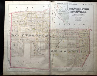 Item #H9063 1896 Pittsburgh Plat Map 29 x 23: Beltzhoover & Knoxville