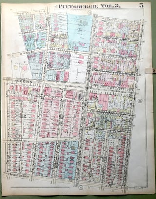 Item #H9112 1924 Pittsburgh Plat Map 23x18: Friendship & East Liberty