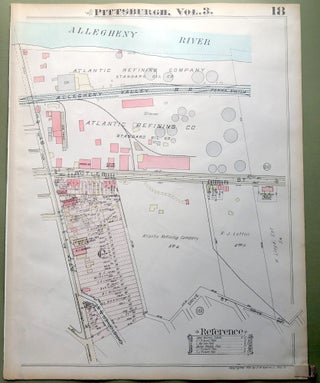 1924 Pittsburgh Plat Map 23x18: Stanton Hts. North