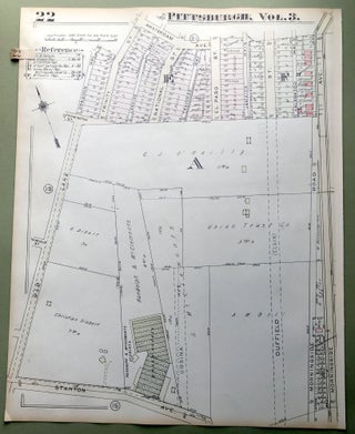 1924 Pittsburgh Plat Map 23x18: Morningside North