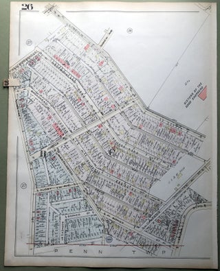 Item #H9130 1924 Pittsburgh Plat Map 23x18: Lincoln-Lemington