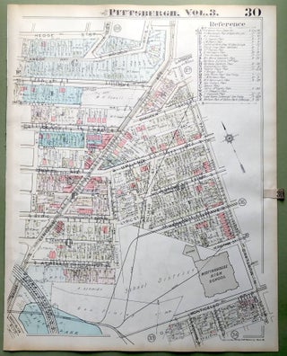 1924 Pittsburgh Plat Map 23x18: Lincoln-Larimer