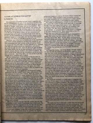 Margins No. 23 (1975), a Review of Little Magazines & Small Press Books; Focus: Lesbian Feminist Writing & Publishing