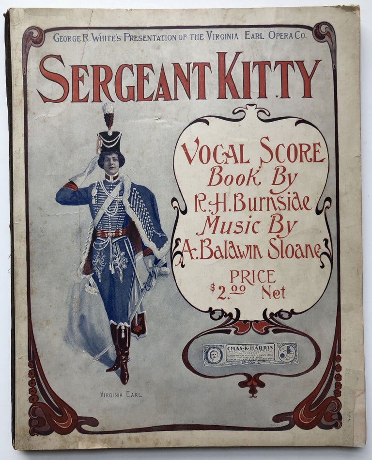 Item #H9278 Sergeant Kitty - Vocal Score & Music. R. H. Burnside, A. Baldwin Sloane.