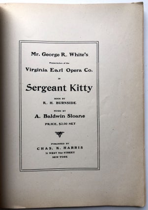 Sergeant Kitty - Vocal Score & Music