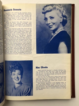 3 volumes of programs from Civic Light Opera of Pittsburgh 1947-1957, plus 1996 history of the CLO