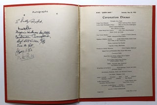 1953 memorabilia From a Transatlantic Voyage Aboard Cunard White-Star's RMS Queen Mary, Including Menus, Post Cards, Programs from Concerts, Passenger Lists, and Information About First Class Accommodations