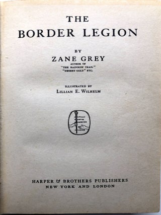 The Border Legion -- inscribed to his brother