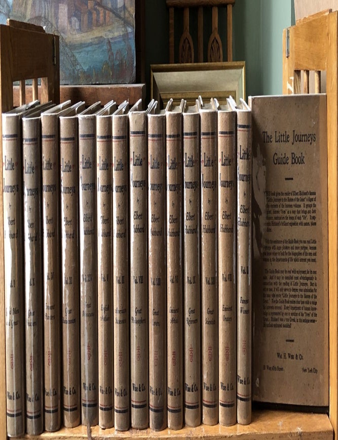 Item #H9610 Little Journeys to the Homes of the Great (14 volumes plus Guide) Fine in jackets. Elbert Hubbard.