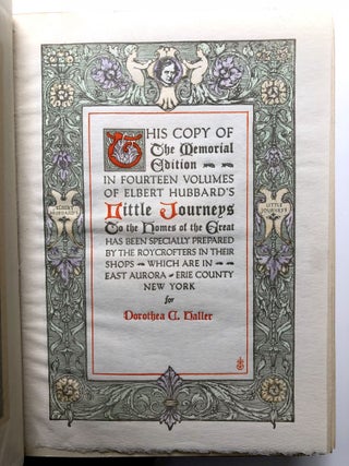 Little Journeys to the Homes of the Great (14 volumes plus Guide) Fine in jackets