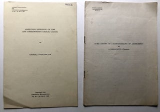 Item #H9616 2 offprints: Assertions Depending on Time and Corresponding Logical Calculi (1968);...