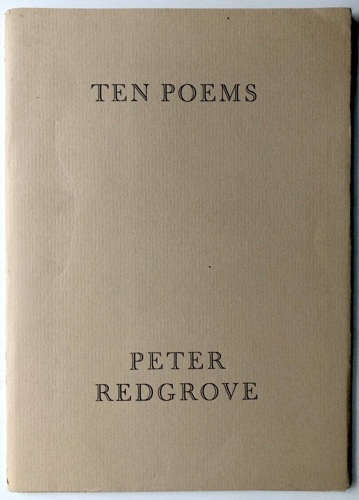 Item #H9633 Ten Poems. Peter Redgrove.