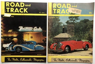 Road and Track magazine, 10 issues 1951-1961