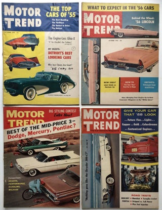 Item #H9680 Motor Trend magazine, 4 issues 1955-1959