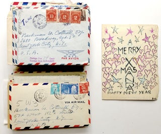Item #H9923 73 letters and cards, 1950-1963, to one of his closest friends: music, performance,...