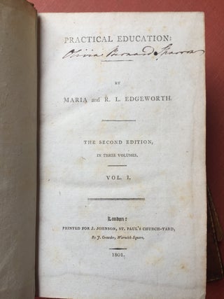 Practical Education, the Second Edition, in 3 volumes (1801)