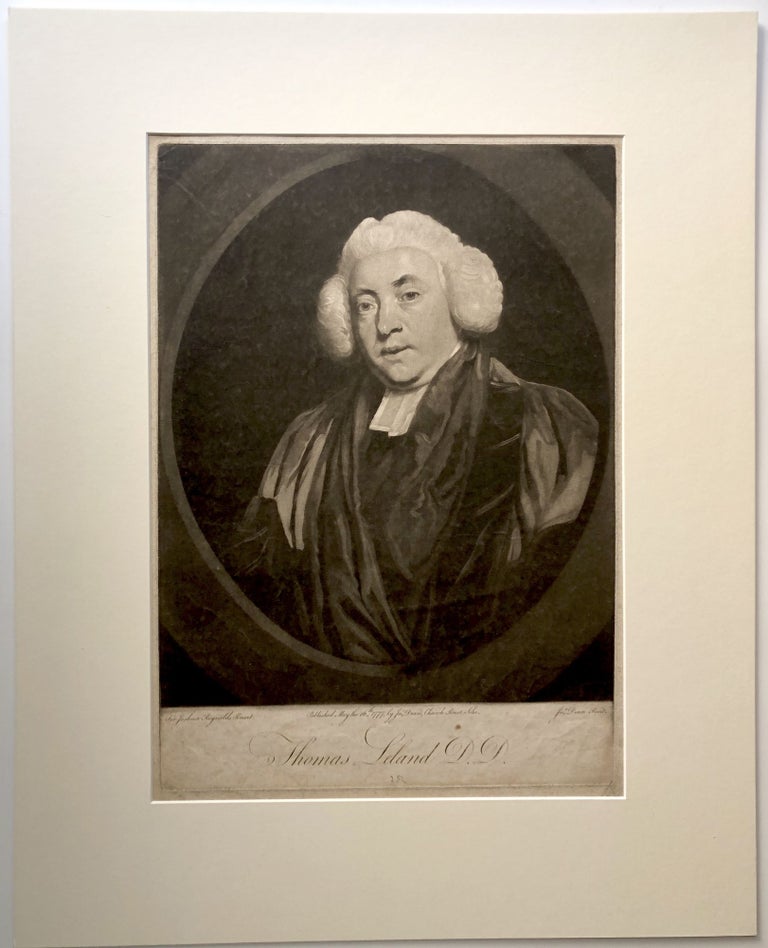 Item #ML12866 Mezzotint of Thomas Leland, D. D., 1777. Joshua Reynolds, engraver, after. John Dean.