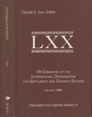 Item #s00029309 VII Congress of the International Organization for Septuagint and Cognate...