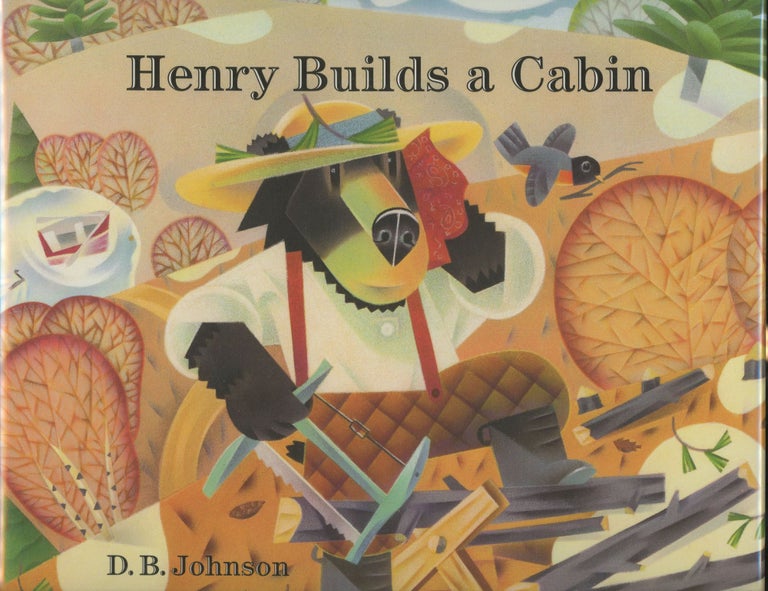 Item #s00030546 Henry Builds a Cabin. D. B. Johnson.