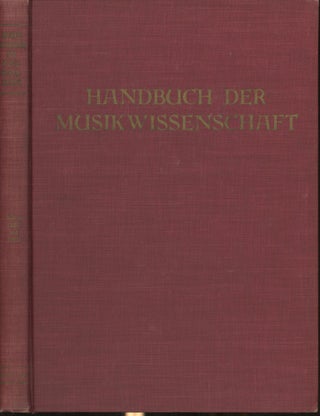 Item #s00030642 Geist Und Form Im Musikalischen Kunstwerk. Dr. Ernst Bucken