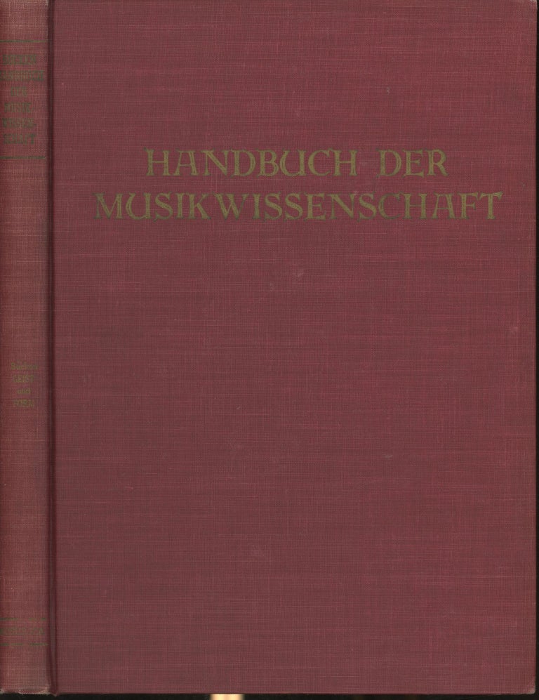 Item #s00030642 Geist Und Form Im Musikalischen Kunstwerk. Dr. Ernst Bucken.