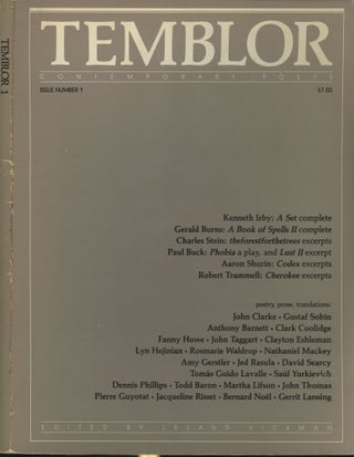 Item #s00030656 Temblor: Contemporary Poets. Leland Hickman, Paul Buck Fanny Howe, Charles Stein,...