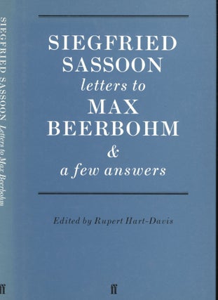 Item #s00030759 Siegfried Sassoon Letters to Max Beerbohm & A Few Answers. Rupert Hart-Davis