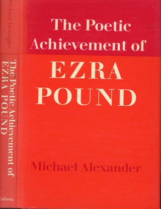 Item #s00031138 The Poetic Achievement of Ezra Pound. Michael Alexander