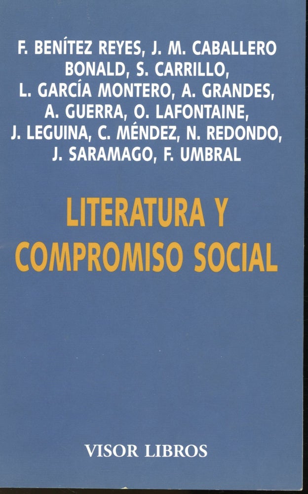 Item #s00031497 Literatura Y Compromiso Social. F. Benitez Reyes, J. M. Caballera Bonald, Contributors.