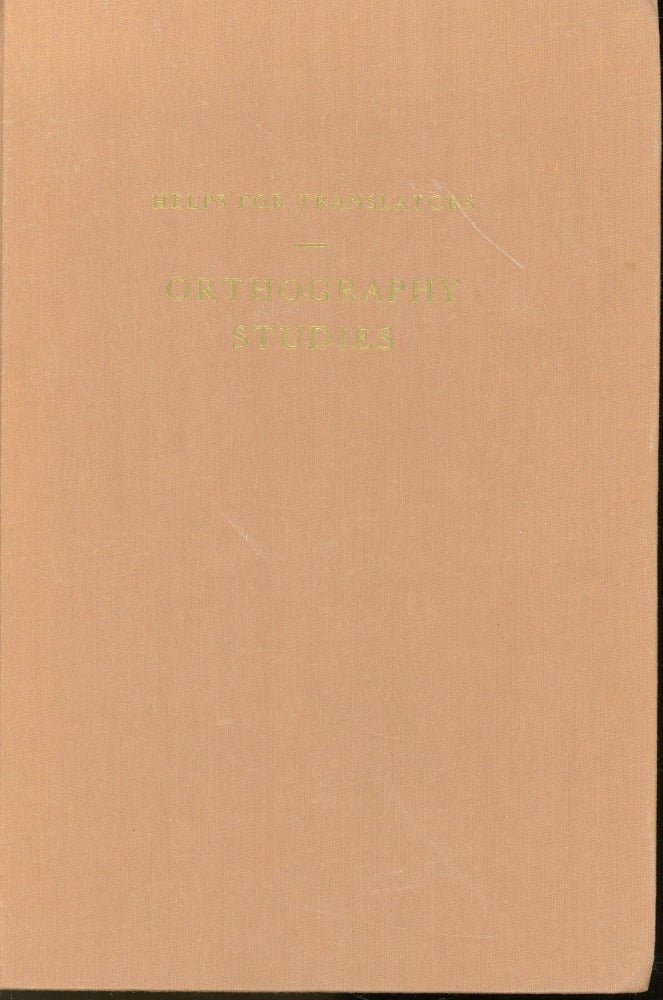 Item #s00031539 Orthography Studies: Articles on New Writing Systems. William A. Smalley.