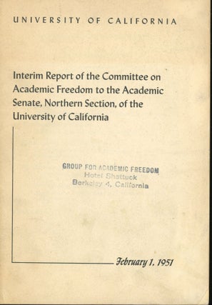 Item #s00031830 The Consequences of the Abrogation of Tenure. Committee on Academic Freedom
