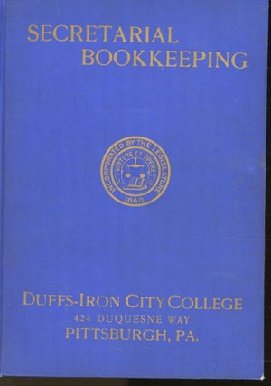Item #s00031964 Secretarial Bookkeeping. Duffs-Iron City College