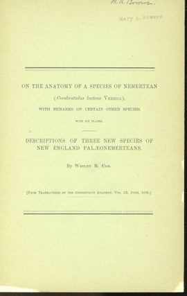 Item #s00032045 On the Anatomy of a Species of Nemertean with Remarks on Other SPecies/...