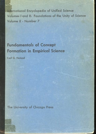 Item #s00032156 Fundamentals of Concept Formation in Empirical Science (International...