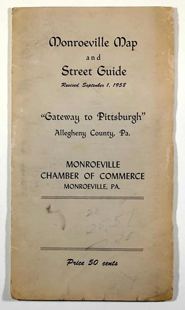 Item #C000010473 Monroevill Map and Street Guide (Revised September 1, 1958). Monroeville Chamber of Commerce.