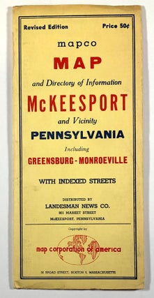 Item #C000010474 Map and Directory of Information, McKeesport and Vicinity, Pennsylvania,...