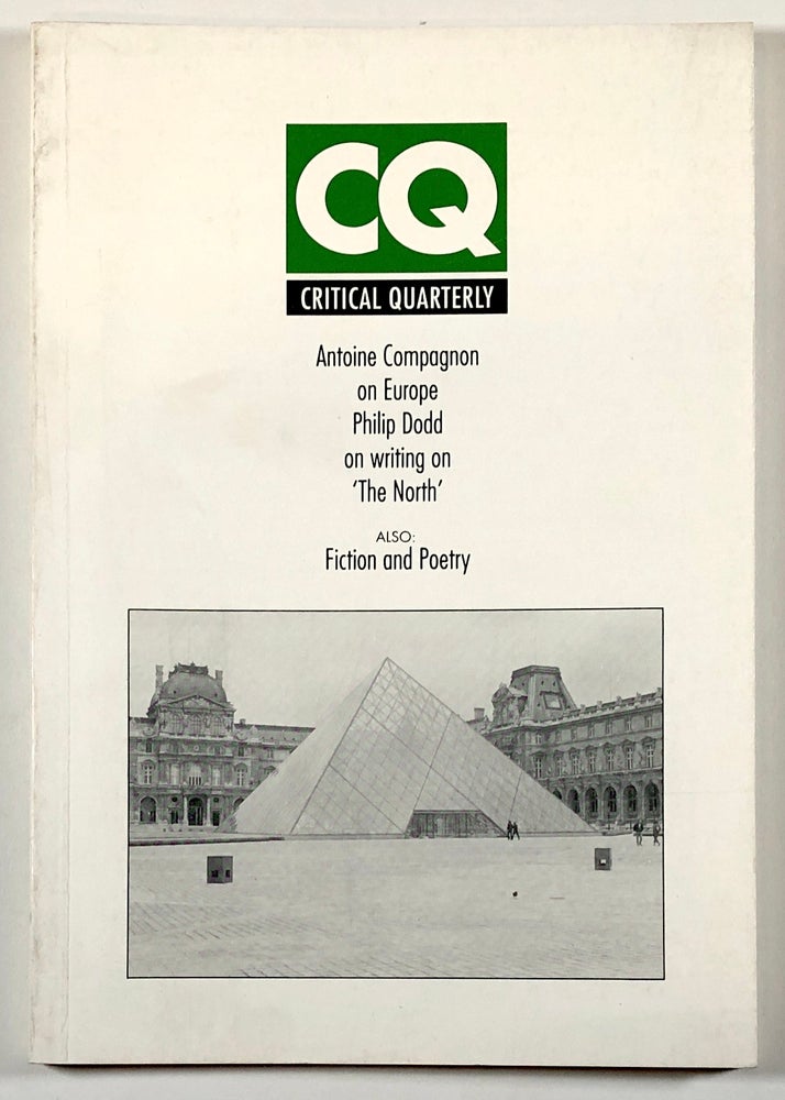 Item #C000010589 Critical Quarterly, Volume 32, Number 2, Summer 1990. Colin MacCabe, Peter Machamer, Bruce Woodcock, Geraldine Monk, Tony Baker.