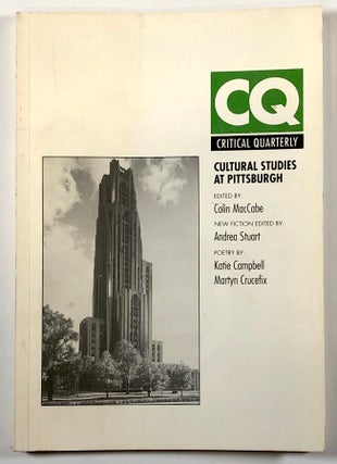 Item #C000010597 Critical Quarterly, Volume 34, Number 3, Autumn 1992. Colin MacCabe, Tony...