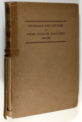 Item #C00001199 Journals and Letters of Emma Cullum Cortazzo, 1865-1880. Emma Cullum Cortazzo