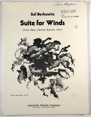 Item #C000013726 Suite for Winds (Flute, Oboe, Clarinet, Bassoon, Horn) (Score and Parts). Sol...