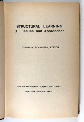 Structural Learning II. Issues and Approaches