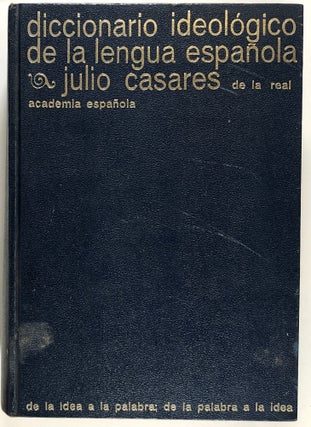 Item #C000015420 Diccionario Ideologico De La Lengua Española. Juan Casares