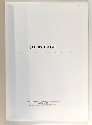 John Gage - Arbeiten Auf Papier