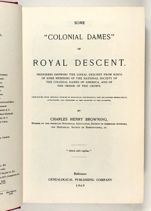 Some "Colonial Dames" of Royal Descent