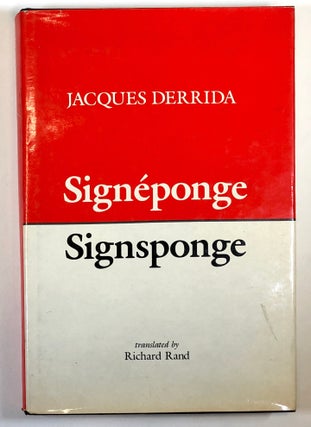 Item #C000018091 Signeponge/Signsponge. Jacques Derrida, Richard Rand, trans