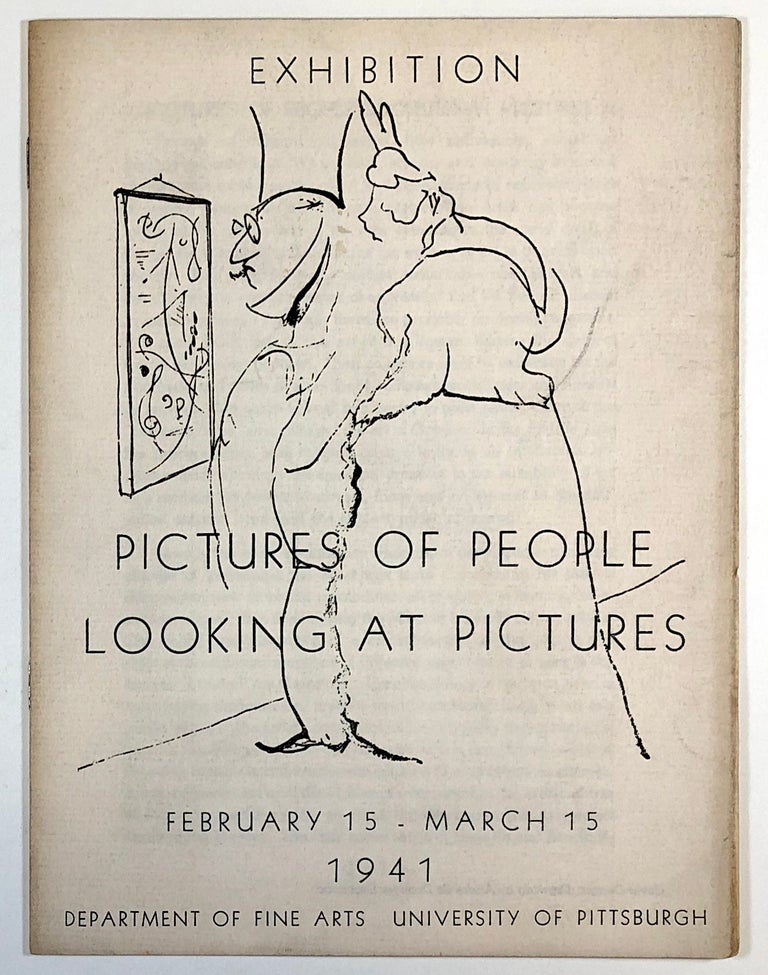 Item #C000018460 Pictures of People Looking at Pictures. February 15 - March 15, 1941. University of Pittsburgh Department of Fine Arts.